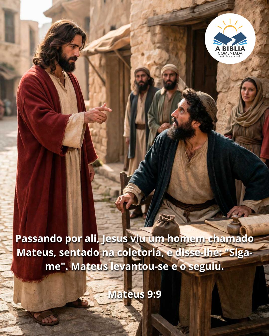 14. Resumo para Post no Instagram
📖 MATEUS 9:9 — "SIGA-ME"
"