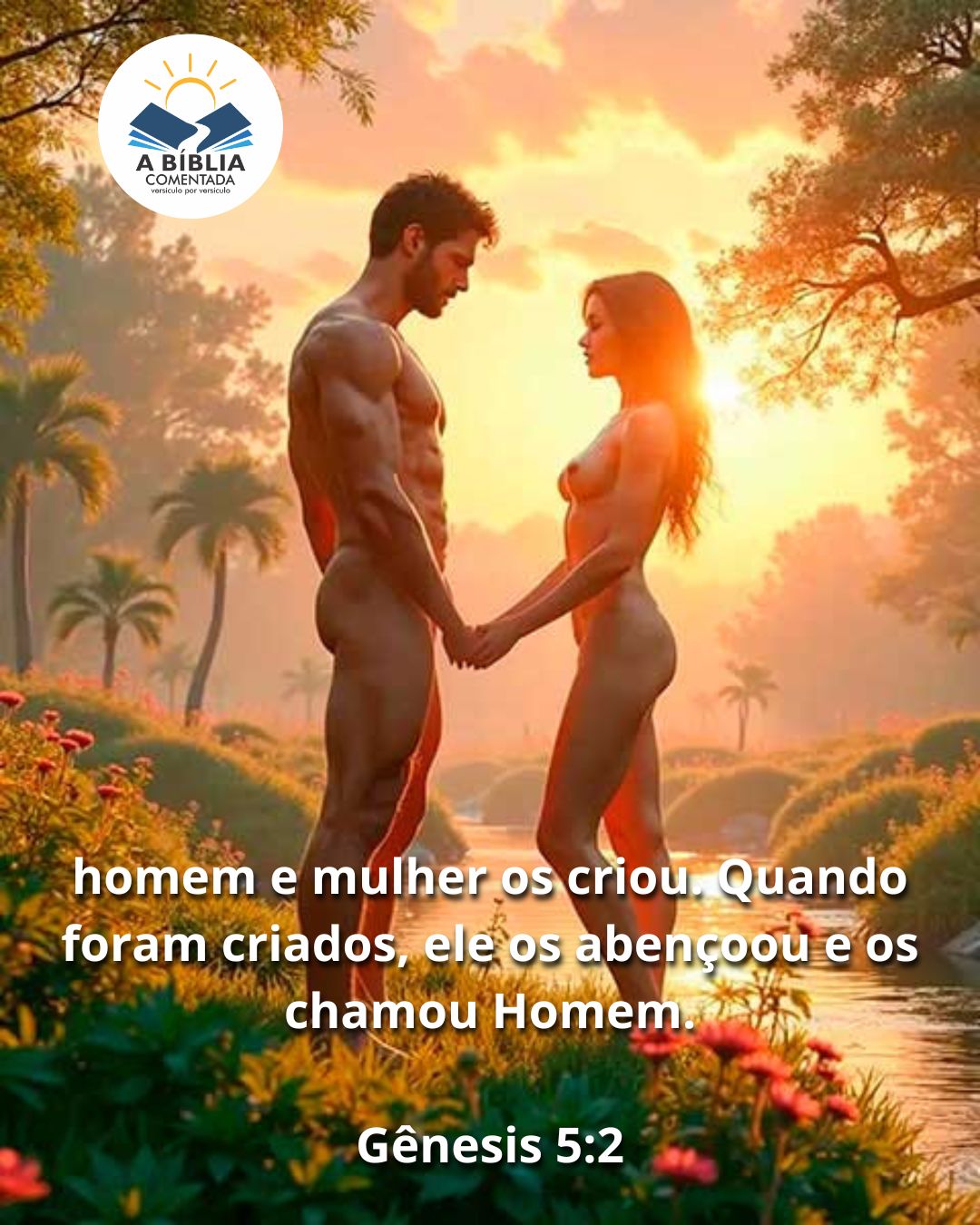 📖 GÊNESIS 5:2 — CRIADOS, ABENÇOADOS E NOMEADOS
"Homem e mulh
